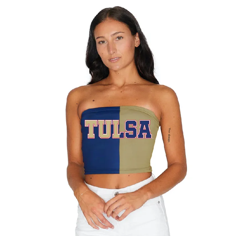 off - shoulder women tube top for a sexy and elegant appearanceTulsa Two Tone Tube Top