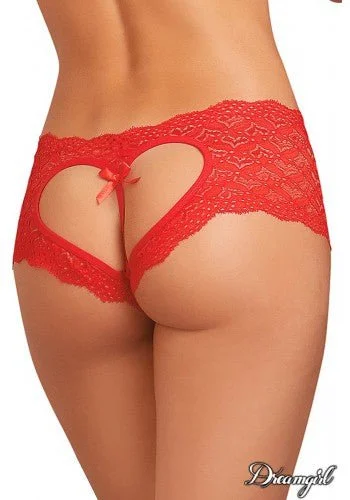 seamless satin panties for women with a smooth feelHeart Stretch Lace Panty - Red