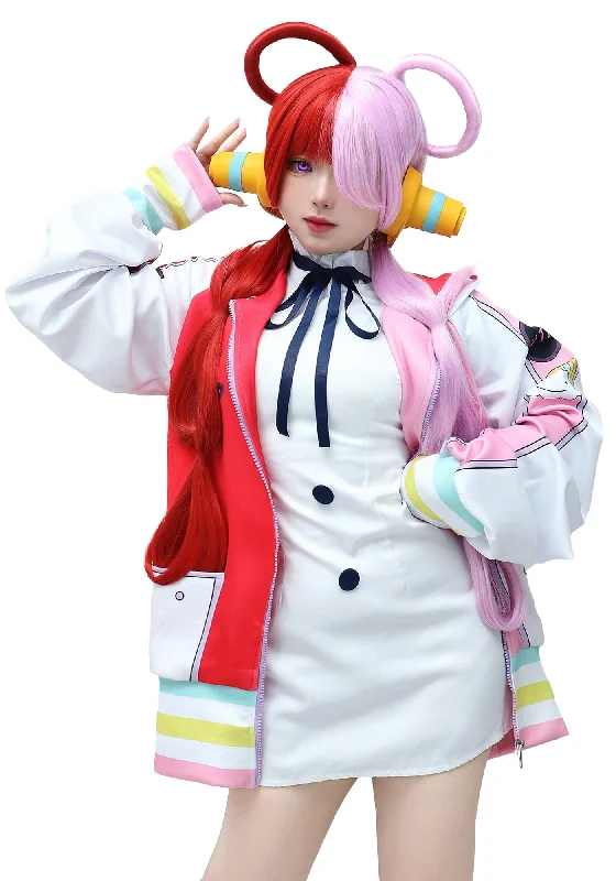 women custom - made cosplay costumesUta Cosplay Costume Anime Red Shanks's Daughter Jacket Coat Halloween Outfit Full Set