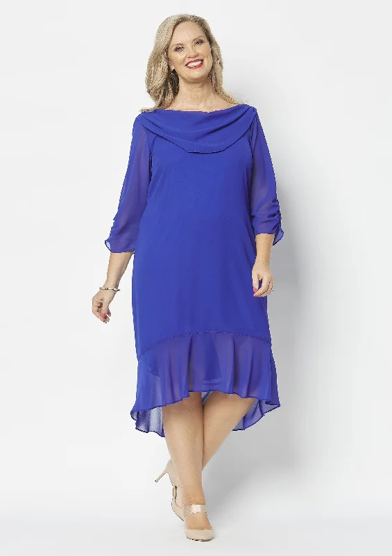 Chiffon Cowl Dress