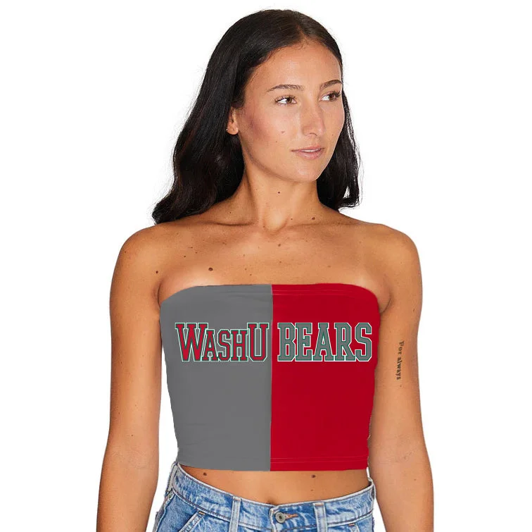 adjustable - strap women tube top for a customizable fitWashU Two Tone Tube Top