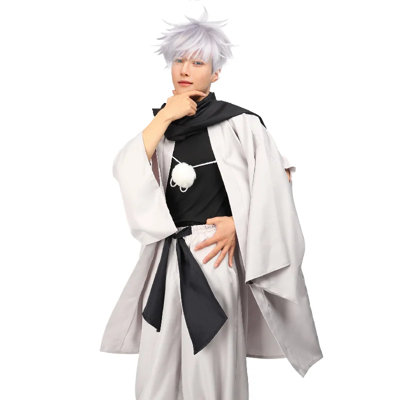 women historical cosplay costumes accurateSatoru Cosplay Haori Kimono Jacket Men with Scarf Satoru Costume Adult Outfits Japan Kimono Comic-Con Carnival Clothing