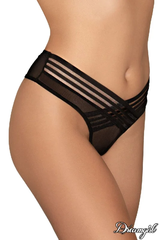 organic cotton panties for women with eco - friendly choiceStriped Mesh Panty Black