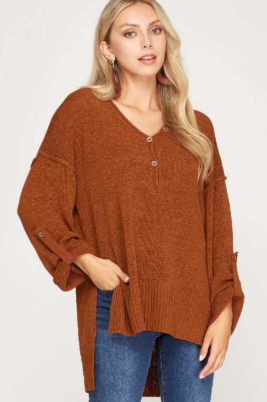 Ribbed Women Long Sleeve Top with a Textured AppealCaroline Sweater