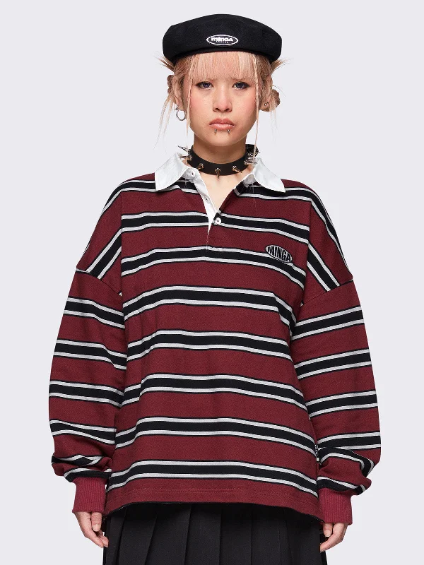 Puffer - Sleeve Women Long Sleeve Top for a Fashion - Forward LookSpencer Striped Polo