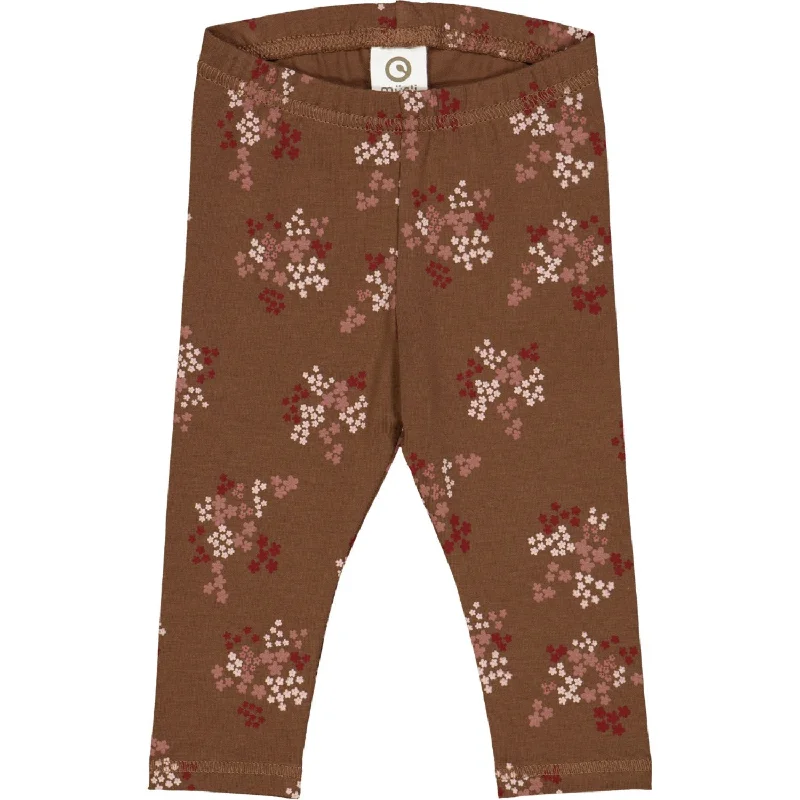 Plus Size Women's Printed Tight Trousers in Floral Patterns for a Spring - Inspired OutfitMüsli Bark/ Cabernet/ Nightingale Flora Leggings