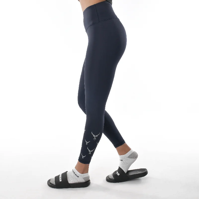 Women's Fleece - Lined Tight Trousers in Dark Blue for Warmth in Cold WeatherSeamless Galaxy Leggings