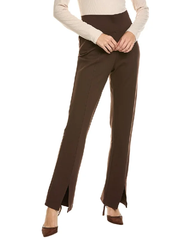 Women's Leather - Look Tight Trousers with Zipper Details in Dark Gray for an Urban Styletyler böe Margie Ponte Pant