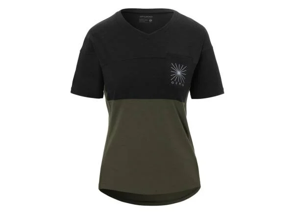 Giro Ride Short Sleeve MTB Jersey - Womens - Black-Trail Green