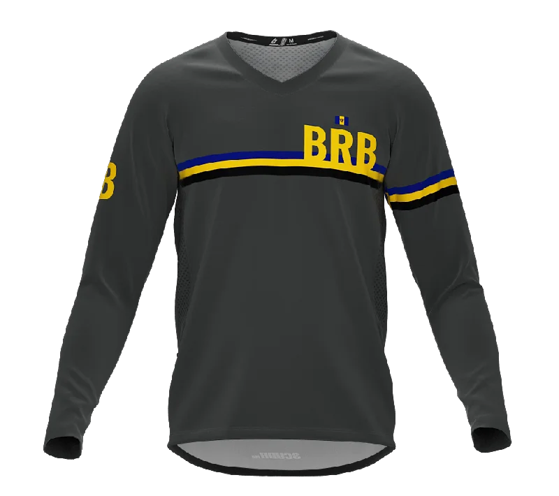 MTB BMX Cycling Jersey Long Sleeve Code Barbados Gray for Men and Women