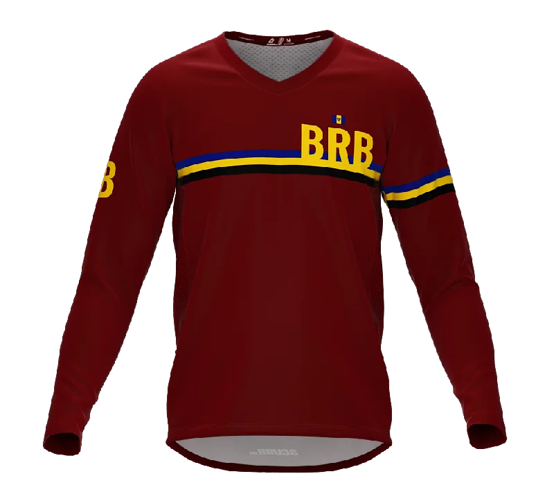 MTB BMX Cycling Jersey Long Sleeve Code Barbados Vine for Men and Women