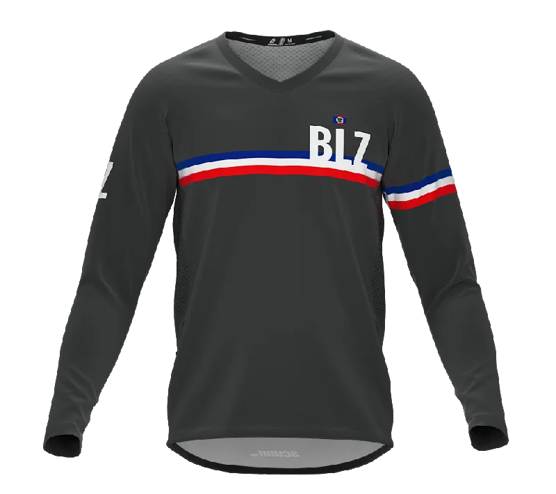 MTB BMX Cycling Jersey Long Sleeve Code Belize Gray for Men and Women