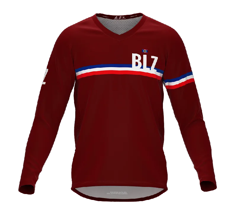 MTB BMX Cycling Jersey Long Sleeve Code Belize Vine for Men and Women