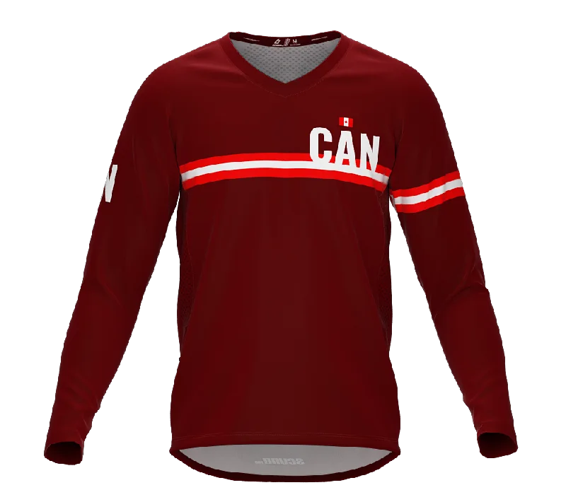 MTB BMX Cycling Jersey Long Sleeve Code Canada Vine for Men and Women