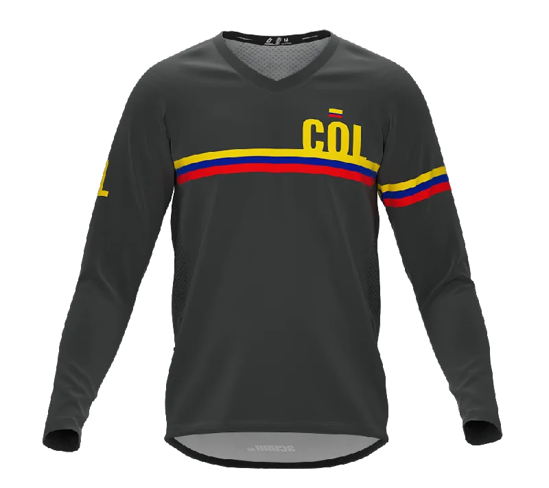 MTB BMX Cycling Jersey Long Sleeve Code Colombia Gray for Men and Women