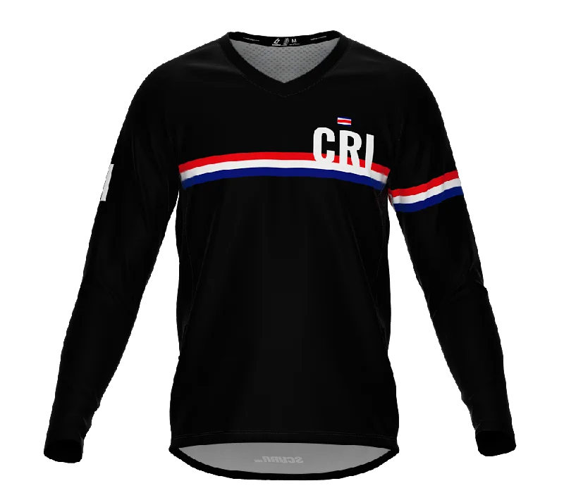 MTB BMX Cycling Jersey Long Sleeve Code Costa Rica Black for Men and Women