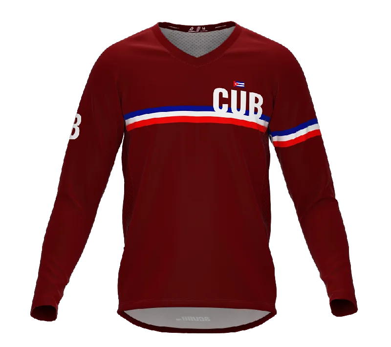 MTB BMX Cycling Jersey Long Sleeve Code Cuba Vine for Men and Women