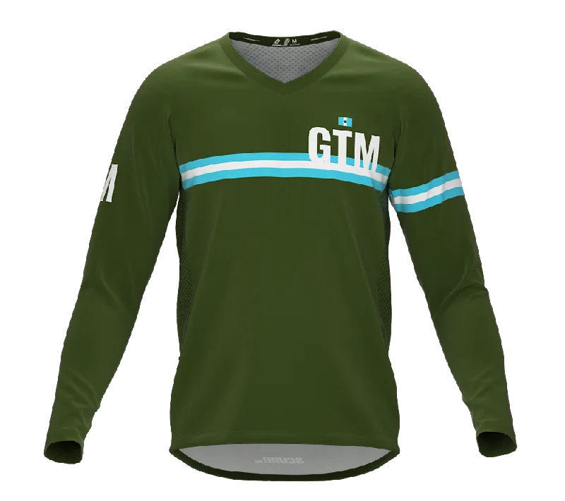 MTB BMX Cycling Jersey Long Sleeve Code Guatemala Green for Men and Women