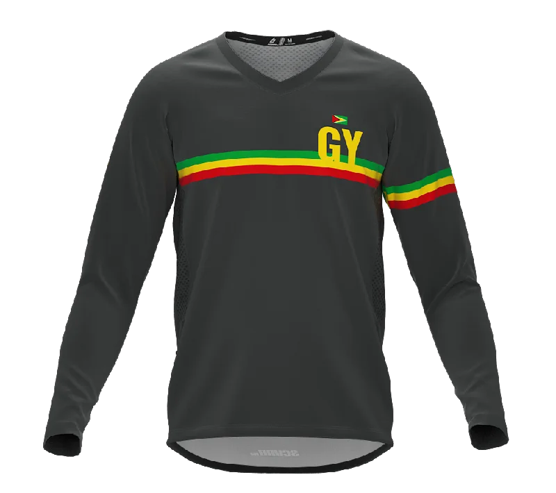 MTB BMX Cycling Jersey Long Sleeve Code Guyana Gray for Men and Women