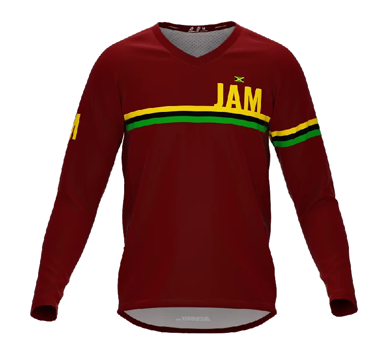 MTB BMX Cycling Jersey Long Sleeve Code Jamaica Vine for Men and Women