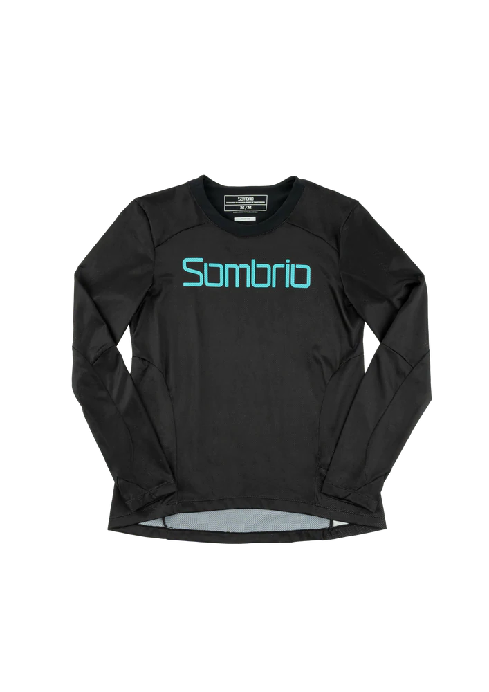 Sombrio Vanquish Long Sleeve MTB Jersey - Womens - Sombrio Black-Skyline Blue