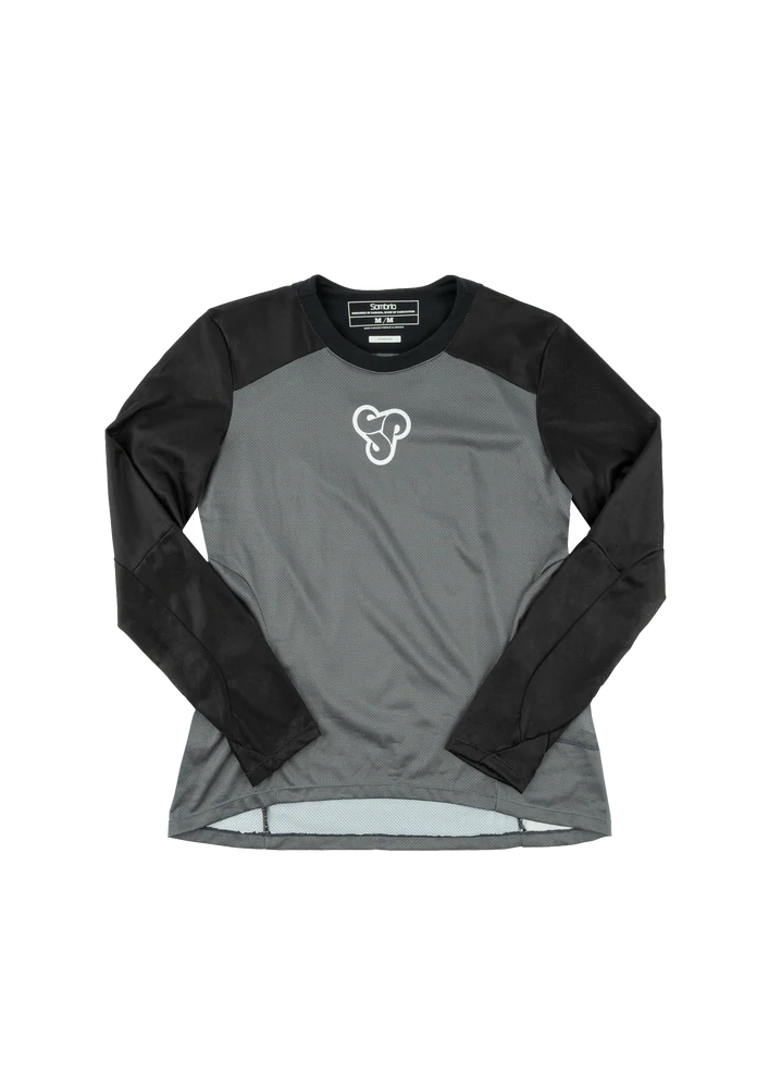 Sombrio Vanquish Long Sleeve MTB Jersey - Womens - Trilogy-Gray