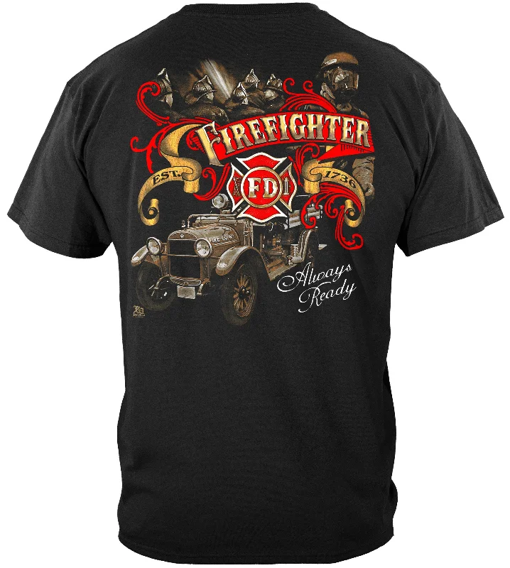 Muscle Women T Shirt for a Sporty and Casual LookAlways Ready Firefighter T-shirt