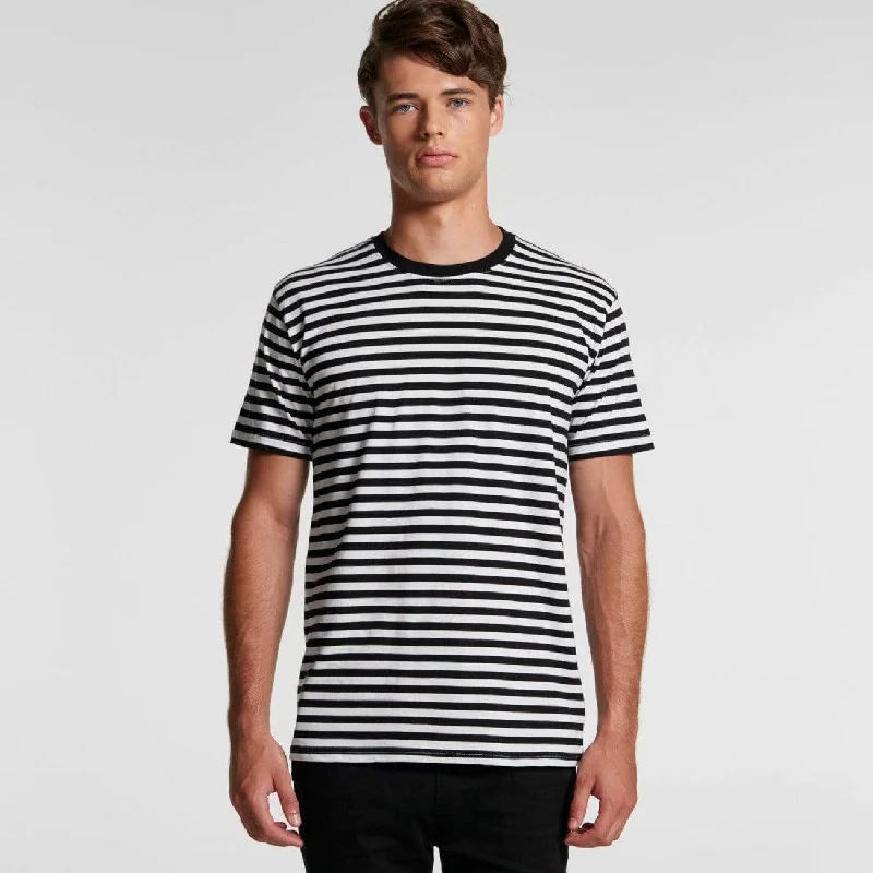 Distressed Women T Shirt with a Laid - Back AestheticAs Colour Men's staple stripe tee 5028