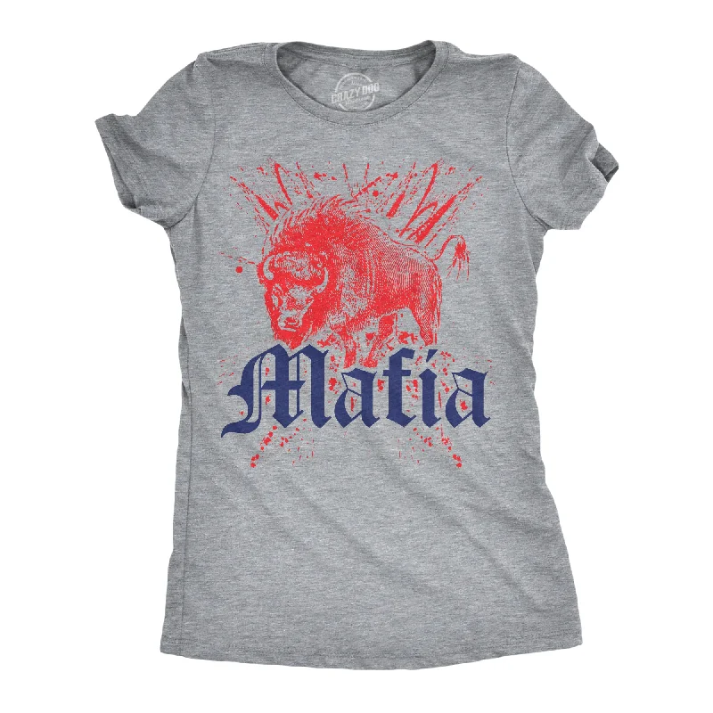 Crop Top Women T Shirt to Pair with High - Waisted BottomsBuffalo Mafia Women's T Shirt