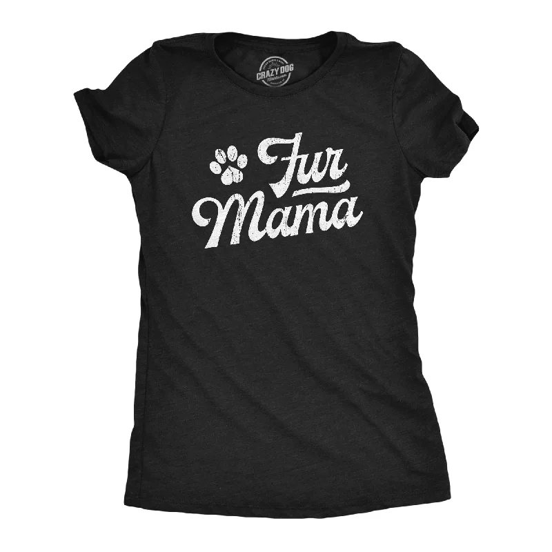 Crop Top Women T Shirt to Pair with High - Waisted BottomsFur Mama Women's T Shirt