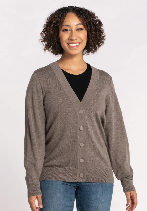 Split - Hem Women's Linen Blend Sweaters for SpringGia Sweater - Sable