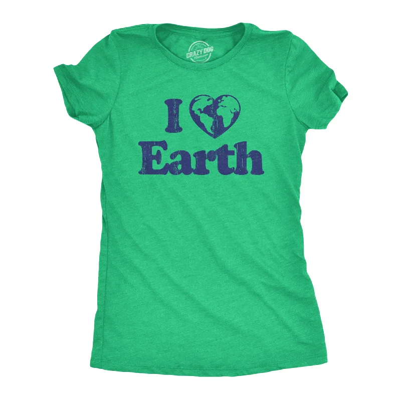 Organic Cotton Women T Shirt for Eco - Conscious WearersI Heart Earth Women's T Shirt