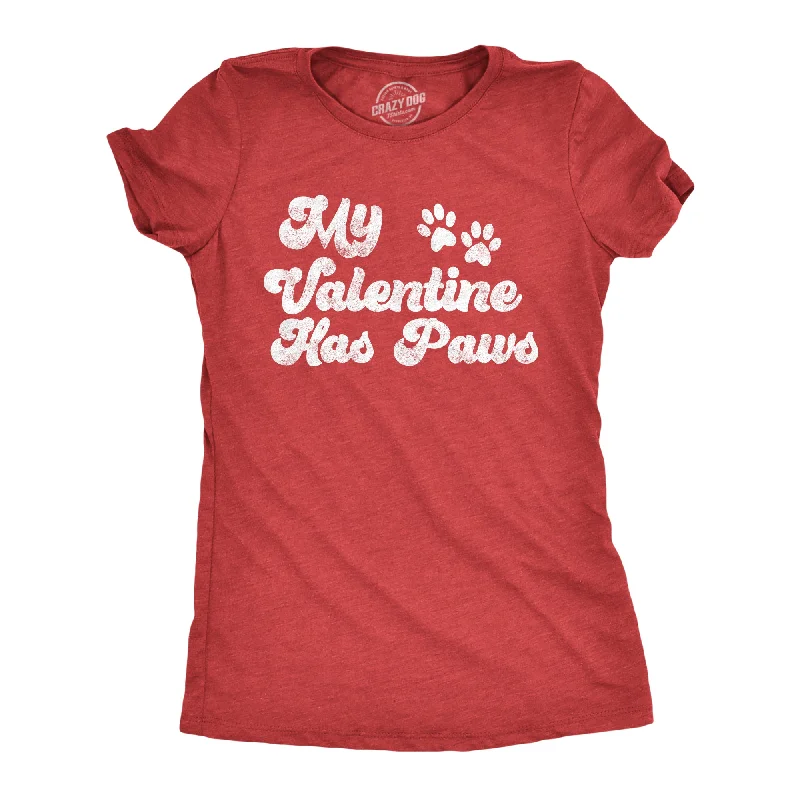 Plus Size Women T Shirt for a Comfortable and Flattering FitMy Favorite Valentine Has Paws Women's T Shirt