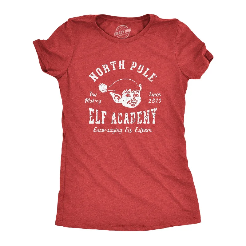 Crew Neck Women T Shirt with a Timeless DesignNorth Pole Elf Academy Women's T Shirt