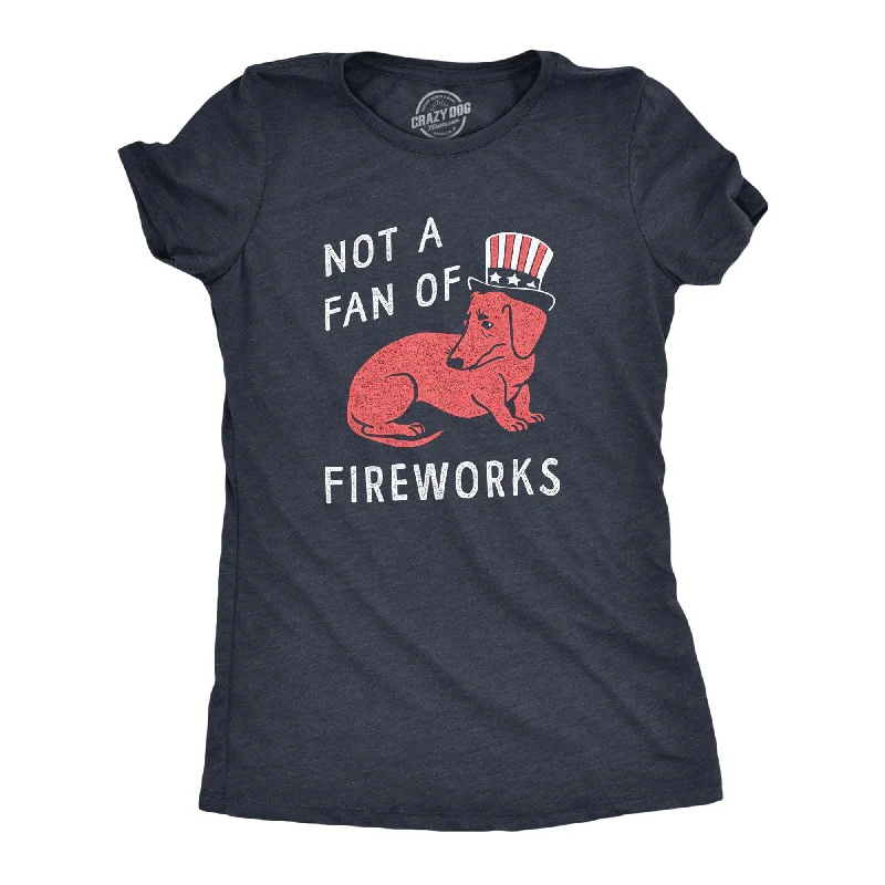 Ringer T Shirt Women with Retro - Inspired StripesNot A Fan Of Fireworks Women's T Shirt