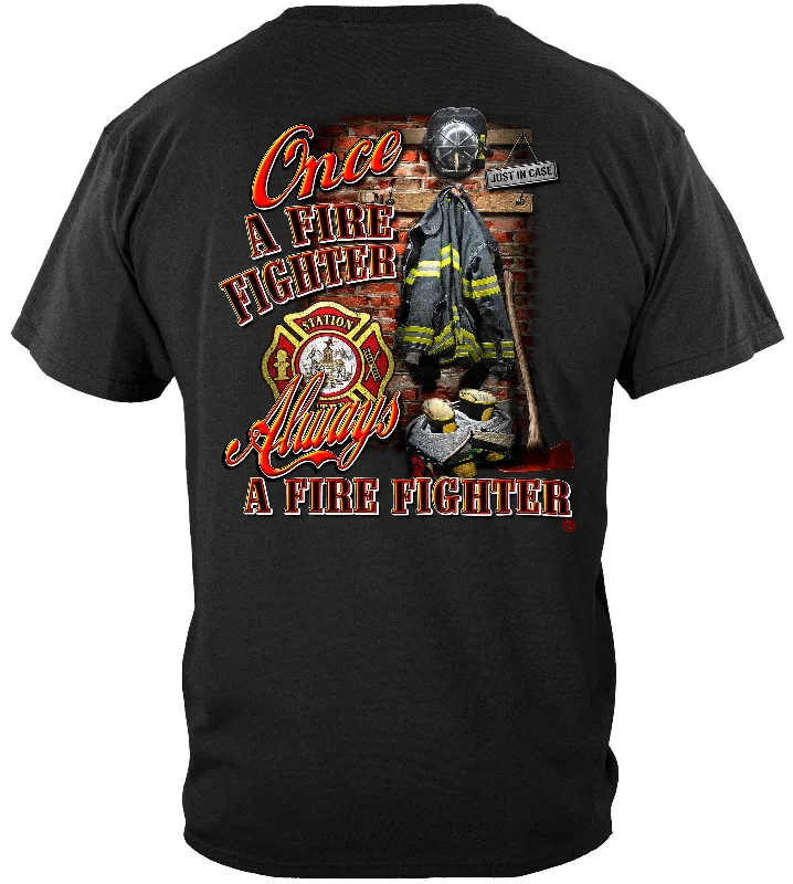 Sequined Women T Shirt for a Sparkly Night OutOnce A Firefighter Tshirt