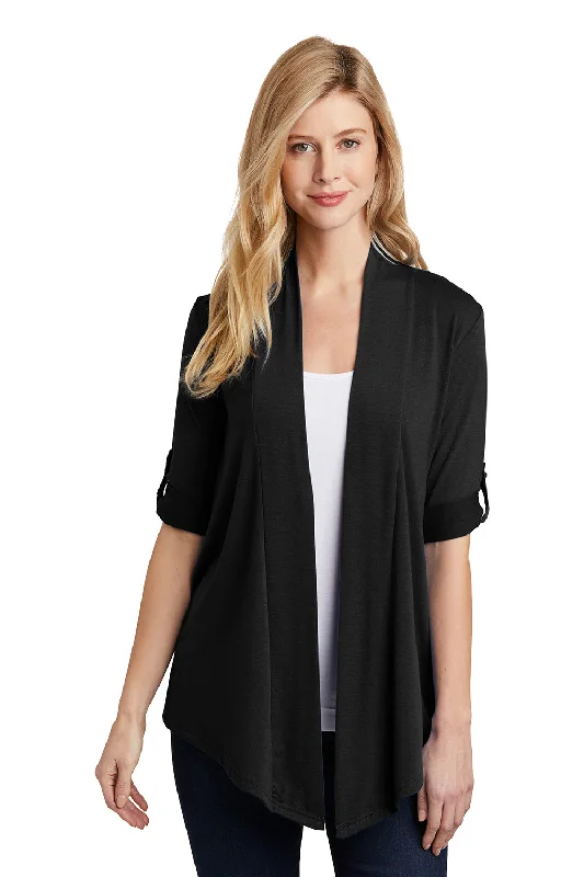 Sleeveless Women's Silk - Trimmed Sweaters for SummerPort Authority Womens Concept Shrug - Black