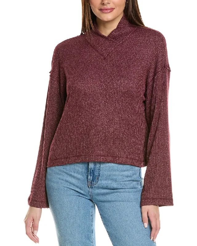 Bell - Sleeve Women's Mohair - Wool Blend SweatersProject Social T Foster Mock Sweater