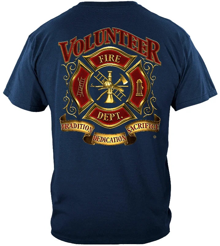 Ringer T Shirt Women with Retro - Inspired StripesVolunteer Firefighter Tshirt