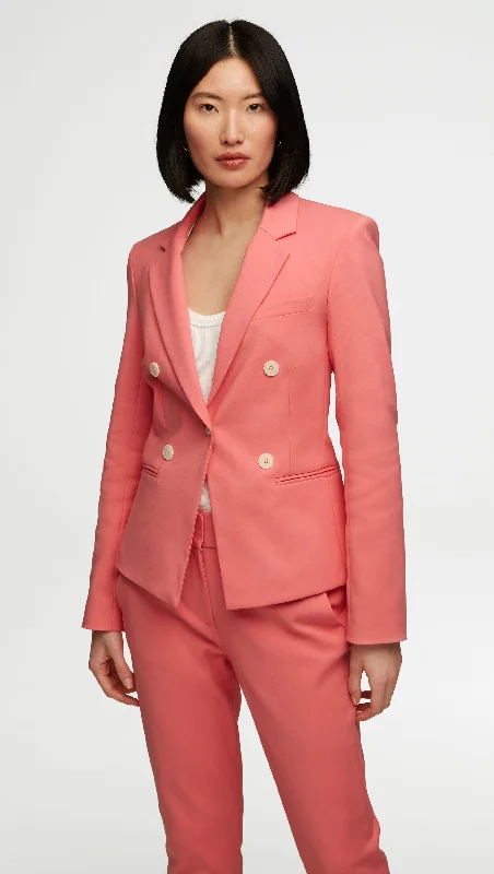 Women's Notched Lapel Blazers in Beige for a Timeless OutfitCrossover Blazer in Performance Cotton | Watermelon