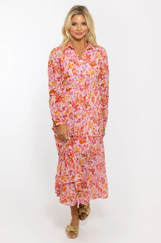 Sheath Women Dress with a Tailored Fit for a Professional LookFloral Abstract Maxi Dress