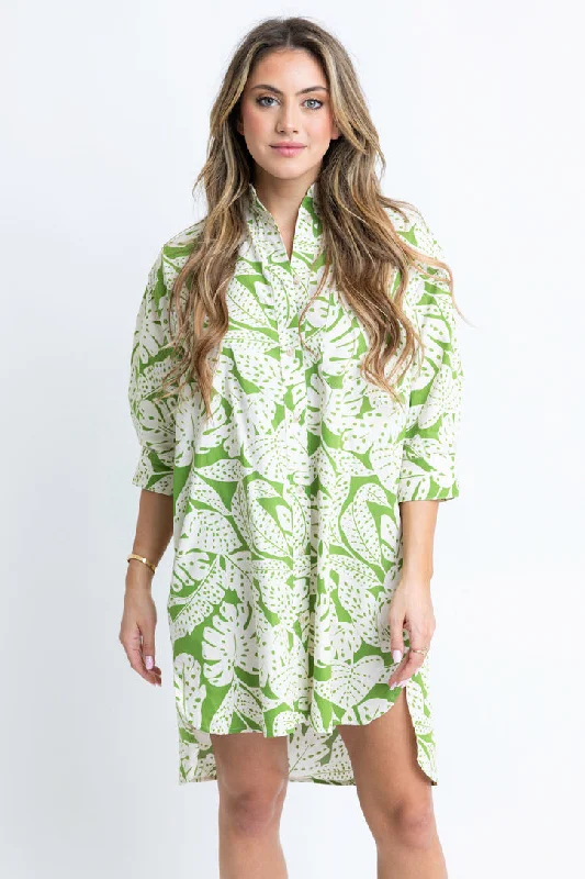 Off - the - Shoulder Women Dress for a Romantic and Feminine LookIbiza Palm Shirt Dress