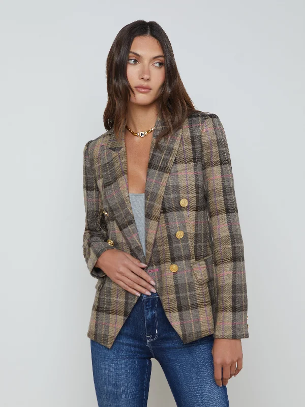 Women's Notched Lapel Blazers in Beige for a Timeless OutfitKenzie Wool Blazer