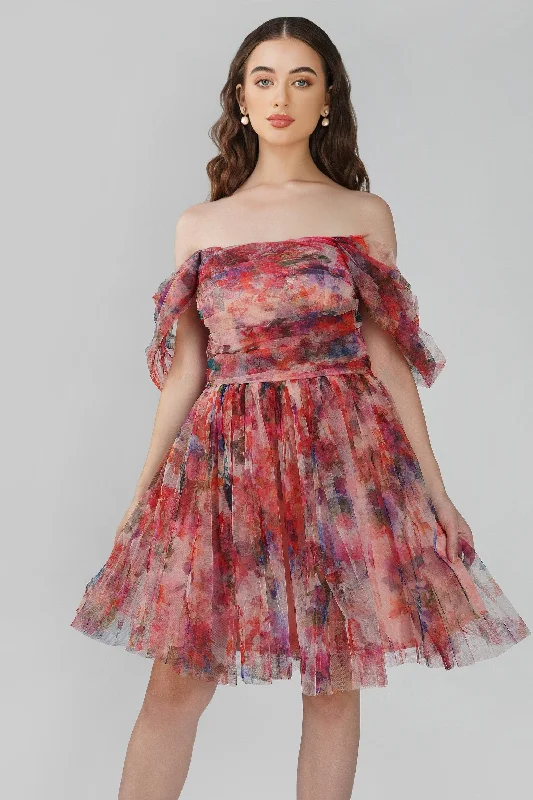 Halter Neck Women Dress to Show Off the Shoulders and NecklineSydney Mixed Floral Tulle Mini Dress