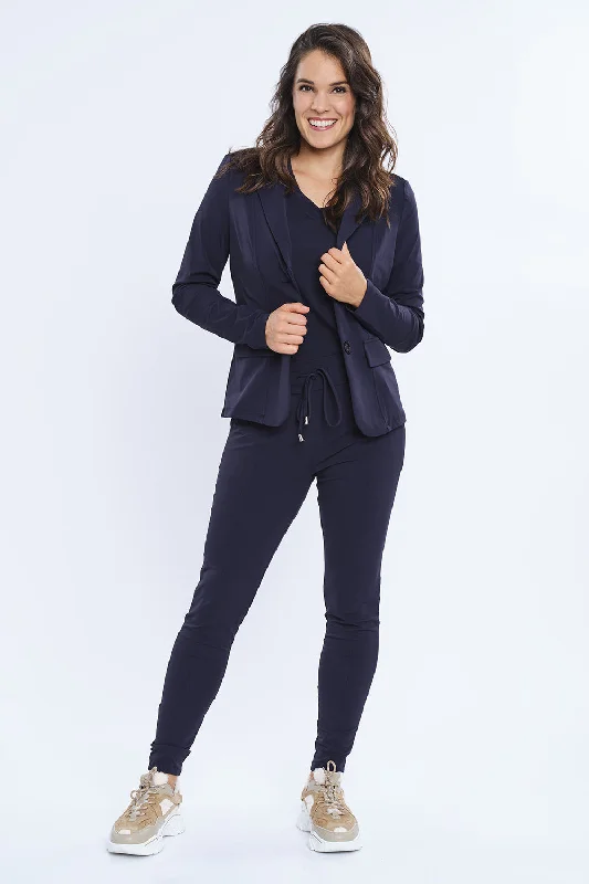 Women's Slim - Fit Blazers in Charcoal Gray for a Professional AppearanceTravel Blazer Navy 202015