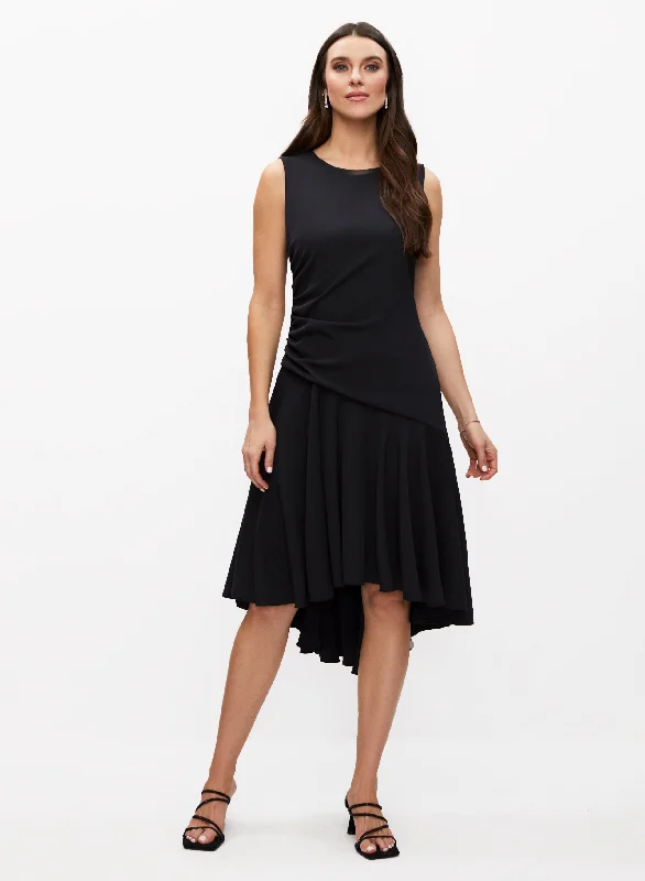 Empire Waist Women Dress to Accentuate the Bust and Conceal the WaistHigh-Low Ruche Detail Dress