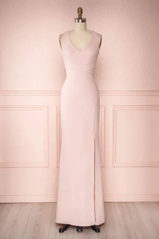 Off - the - Shoulder Women Dress for a Romantic and Feminine LookKiira Blush | Pink Mermaid Gown