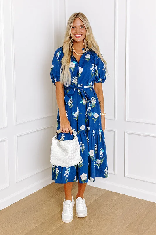 Mermaid - Style Women Dress with a Fitted Silhouette for Special OccasionsSouthern Countryside Floral Midi