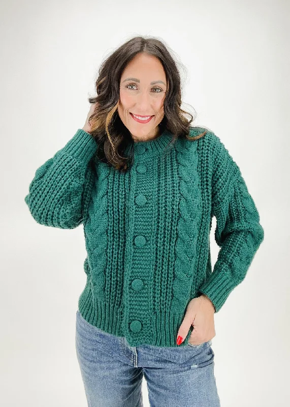 cable knit women cardigan with intricate patternsMyla Cable Knit Sweater