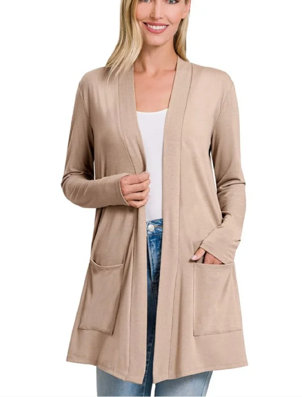 lightweight women cardigan for spring and fallJessie ~ Sand/Beige Cardigan